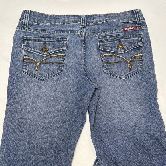 Vintage BONGO Bootcut Denim Jeans Womens 9 Low Rise Back Flap Pocket Y2K - Picture 12 of 14